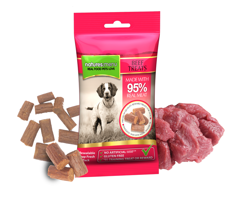 Download Natures Menu Beef Treats Dog Food Package | Wallpapers.com