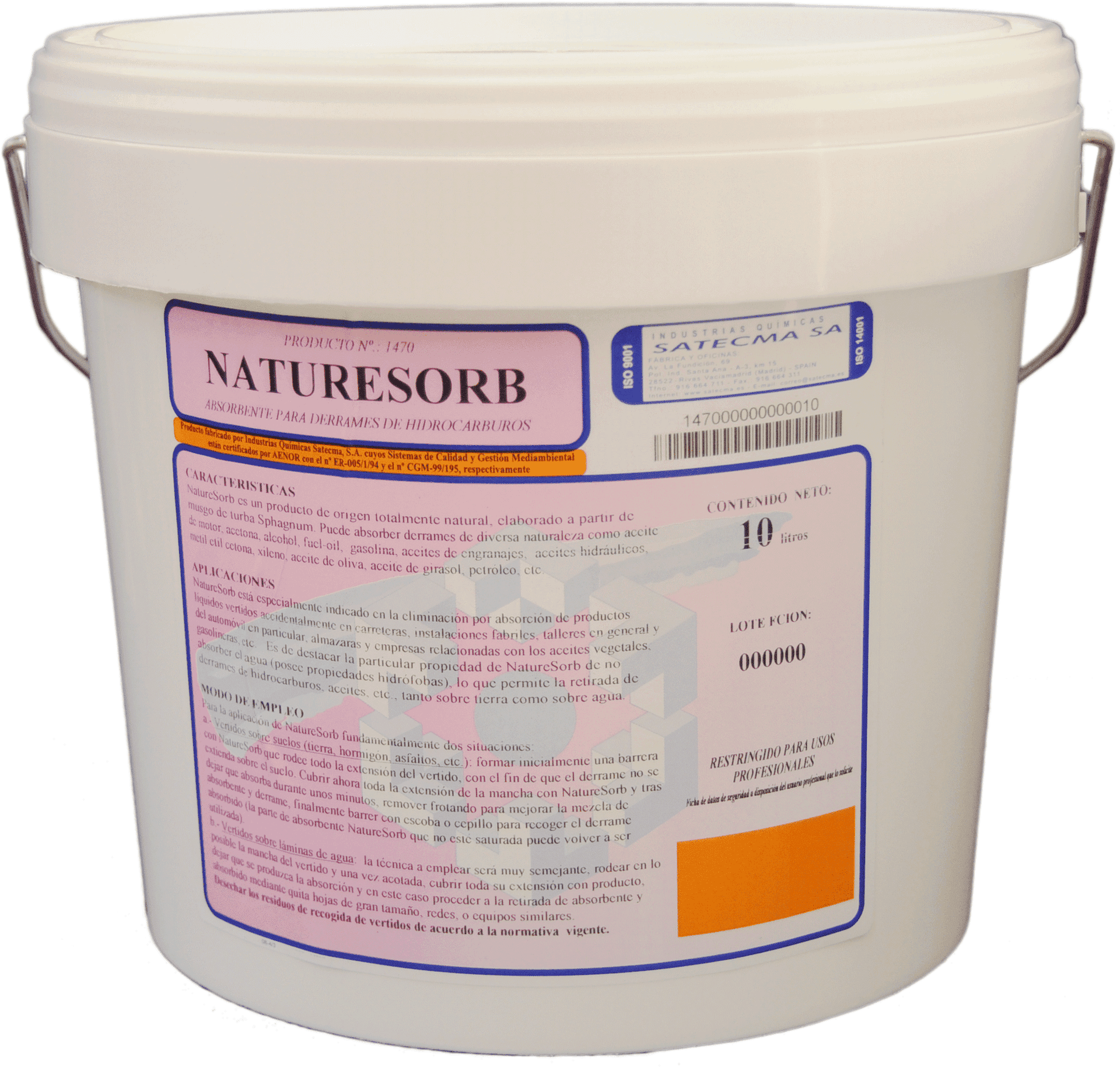 Naturesorb Hydrocarbon Absorbent Bucket PNG