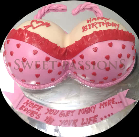 Naughty Birthday Cake Design PNG