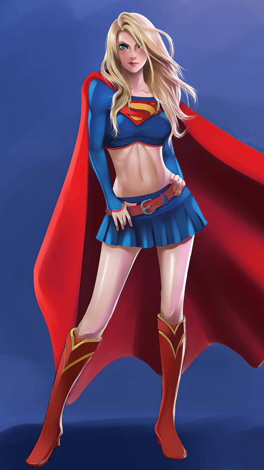 Naughty Girl Wearing Superman Attire Wallpaper