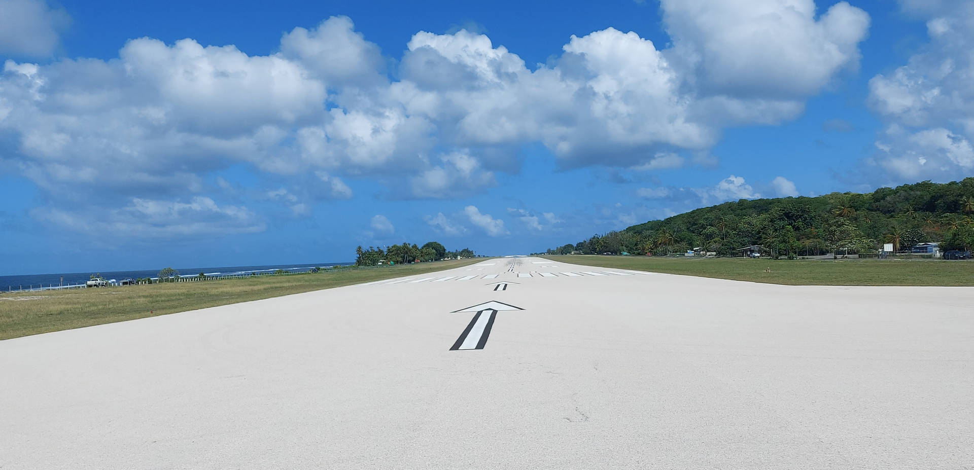 Nauru Plane Runway Wallpaper