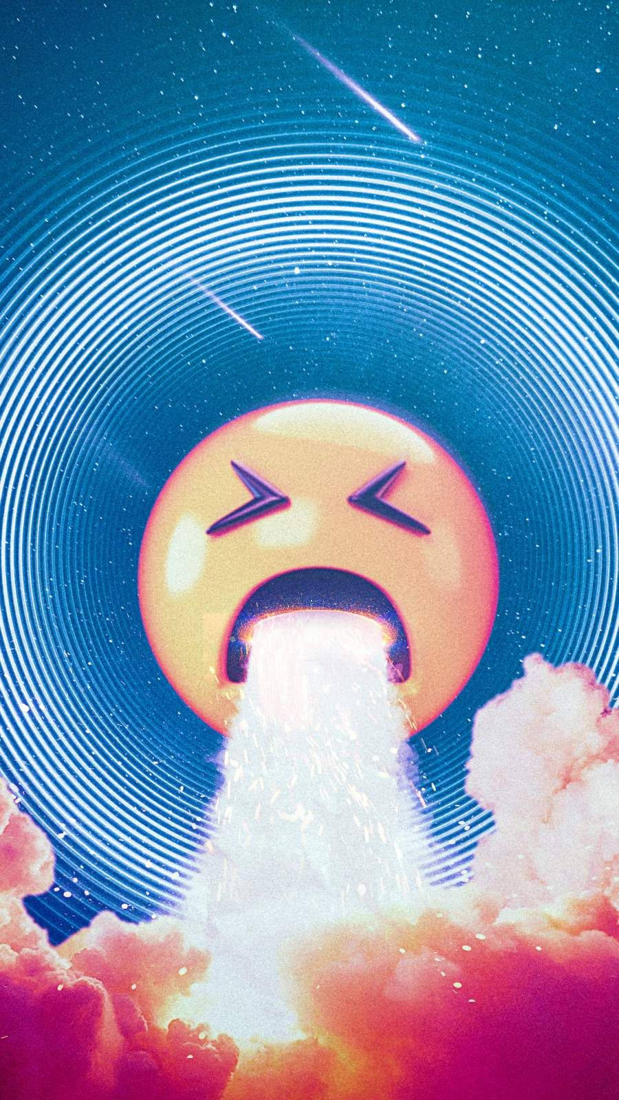 Nauseous Face Emoji Abstract Illustration Wallpaper