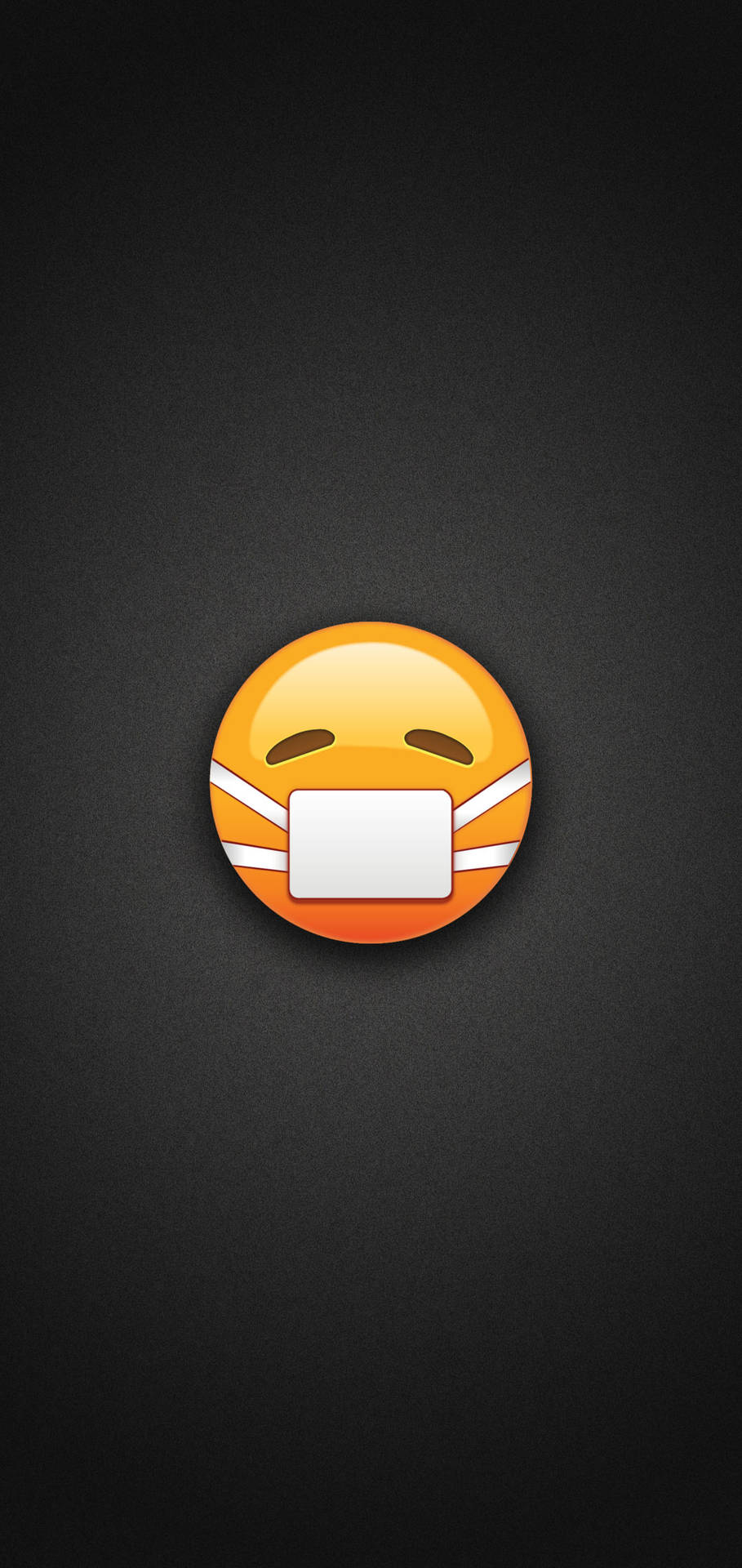 Nauseous Face Emoji With Face Mask Wallpaper