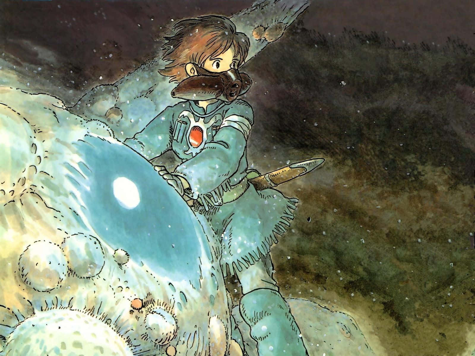 Nausicaä Flying Over The Mystic Valley Wallpaper