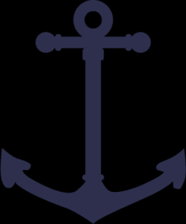 Nautical Anchor Silhouette PNG