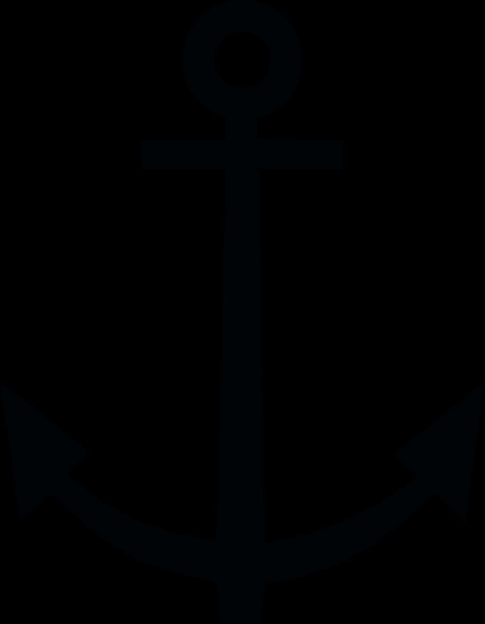Nautical Anchor Silhouette PNG