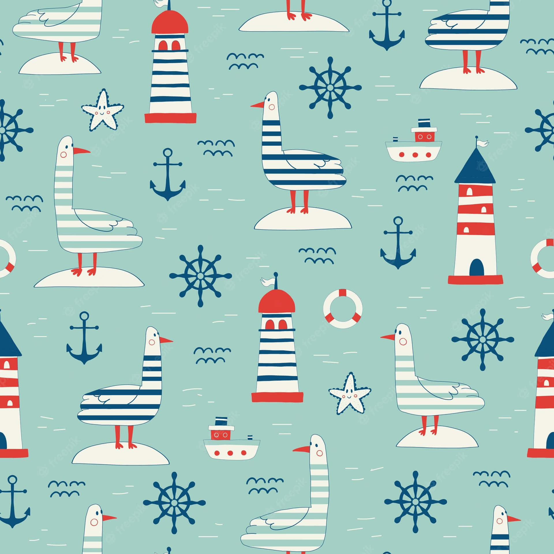Explore the beauty of the sea with a nautical background.