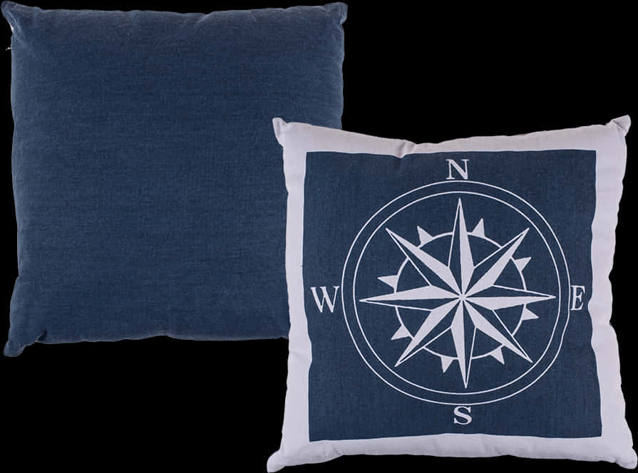 Nautical Compass Pillow Design PNG