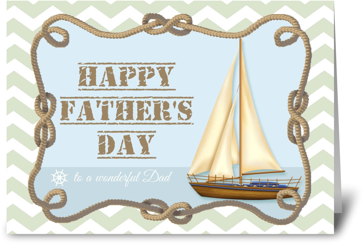 Nautical Fathers Day Card PNG