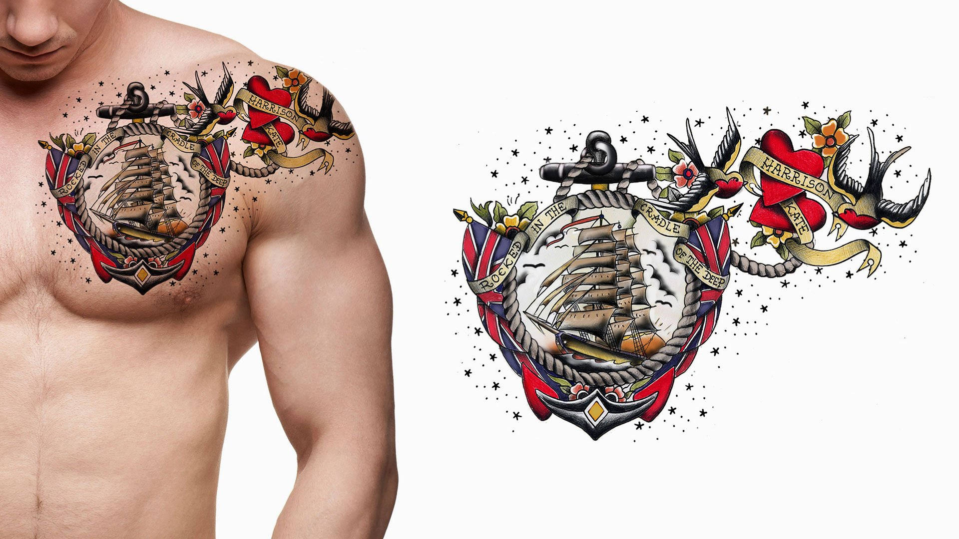 Nautical Inspired Tattoo Wallpaper