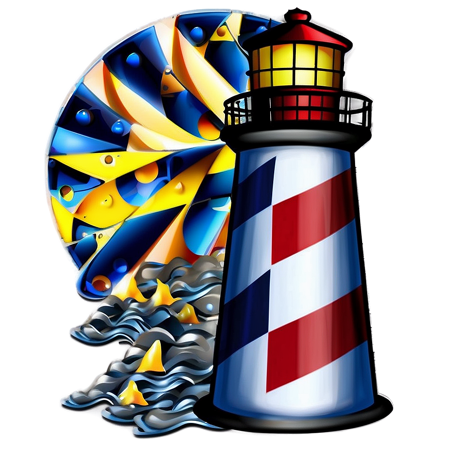 Nautical Lighthouse Design Png 05242024 PNG