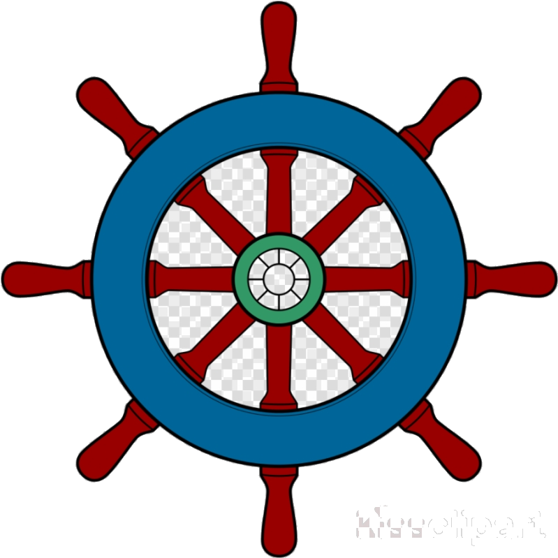 Nautical Ship Wheel Illustration PNG