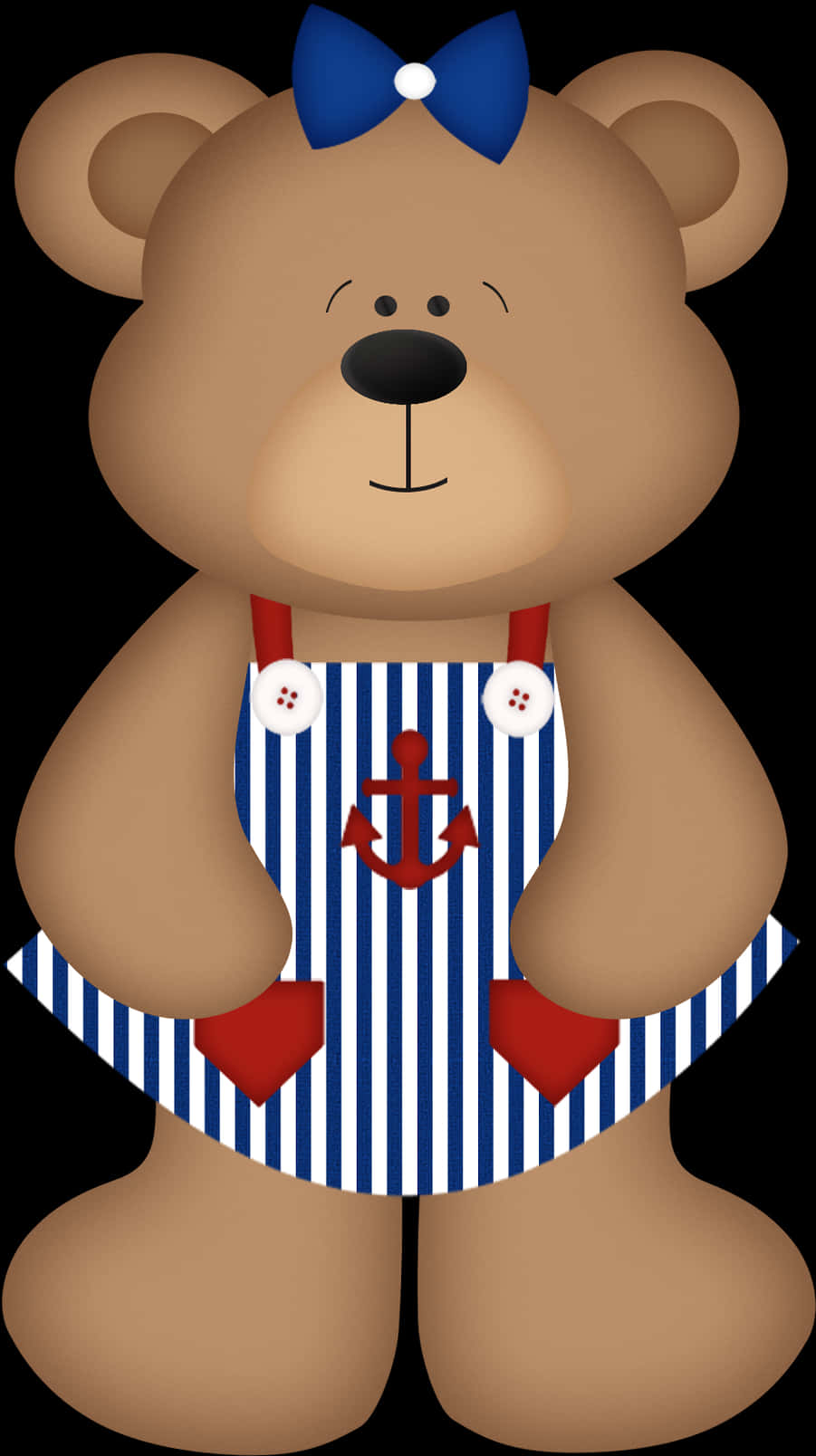 Nautical Teddy Bear Illustration PNG
