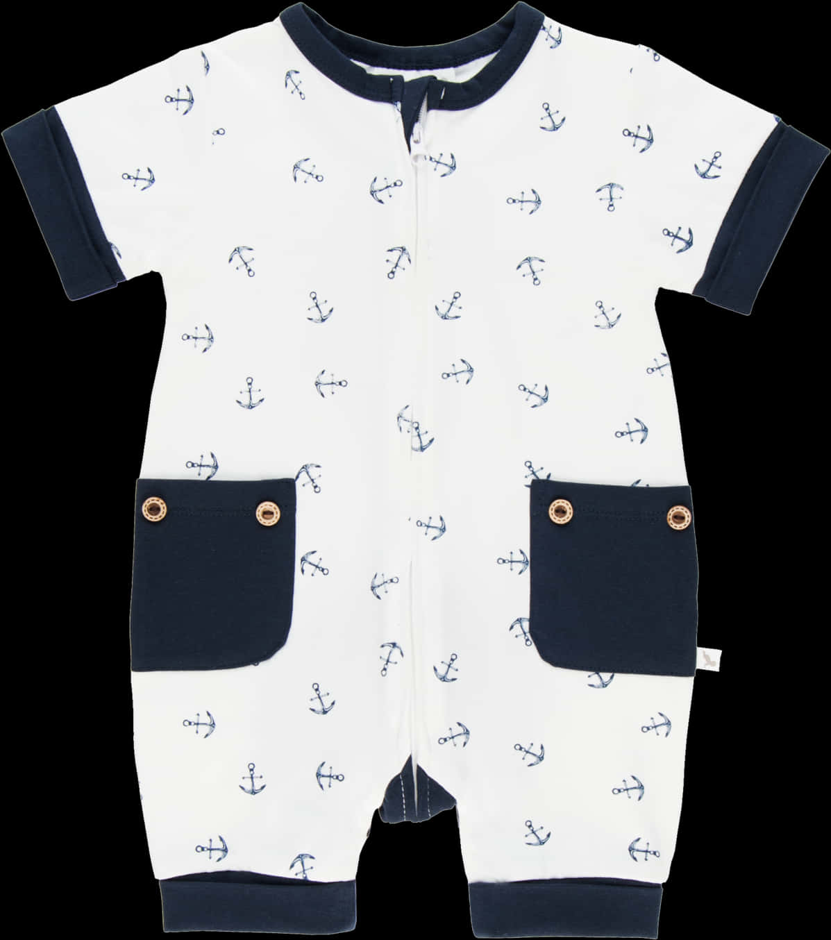 Nautical Theme Baby Romper PNG