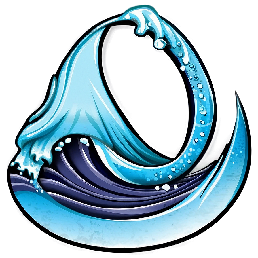 Nautical Wave Drawing Png 05042024 PNG