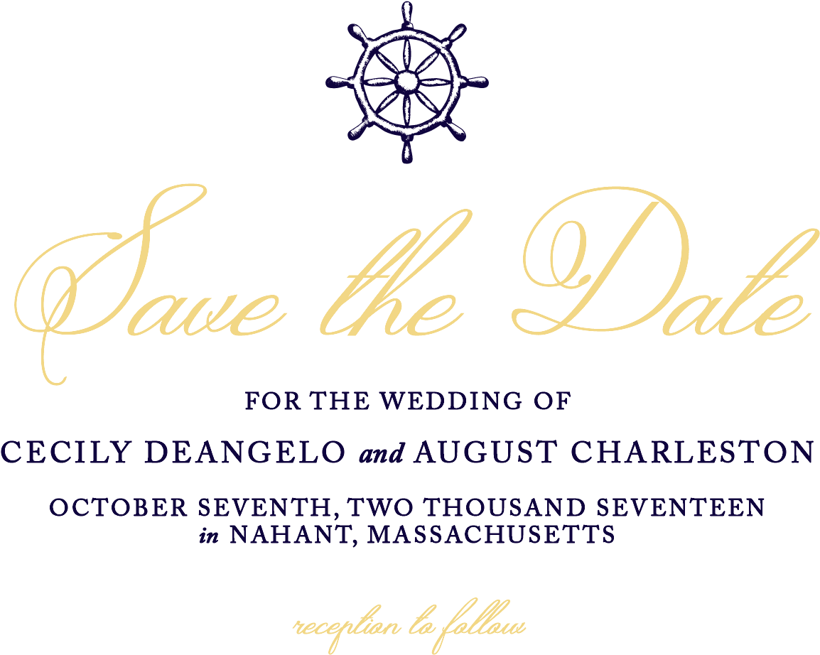 Nautical Wedding Savethe Date PNG