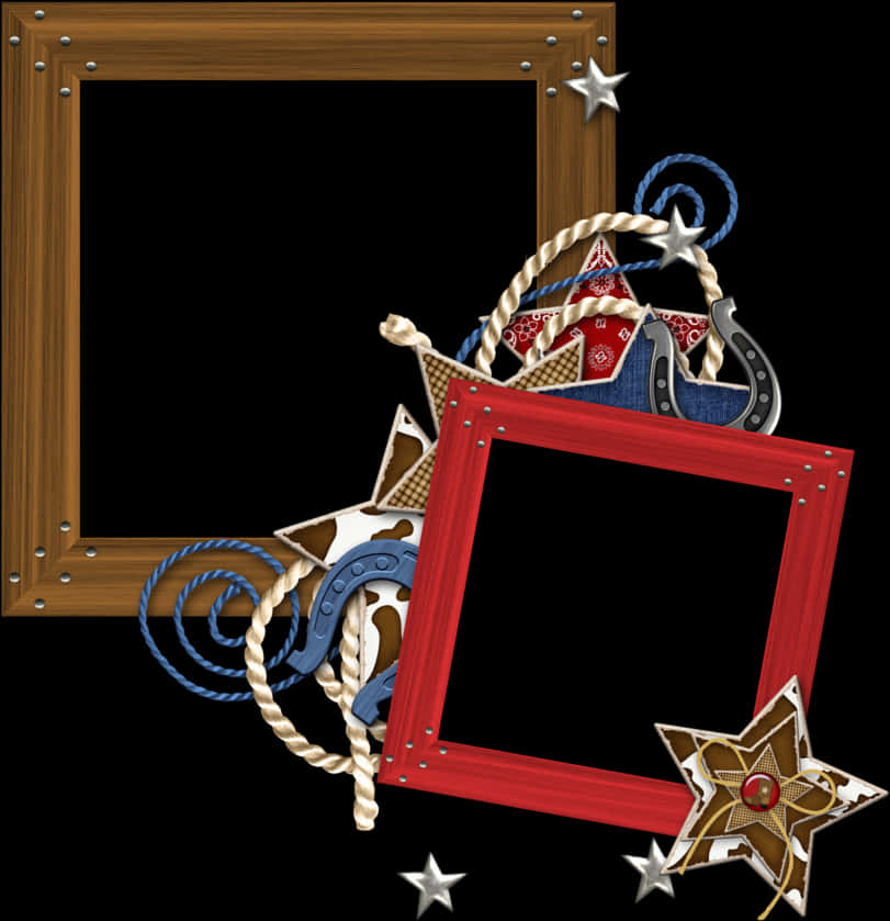 Nautical_ Star_ Frame_ Border PNG