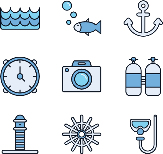 Nauticaland Snorkeling Icons PNG