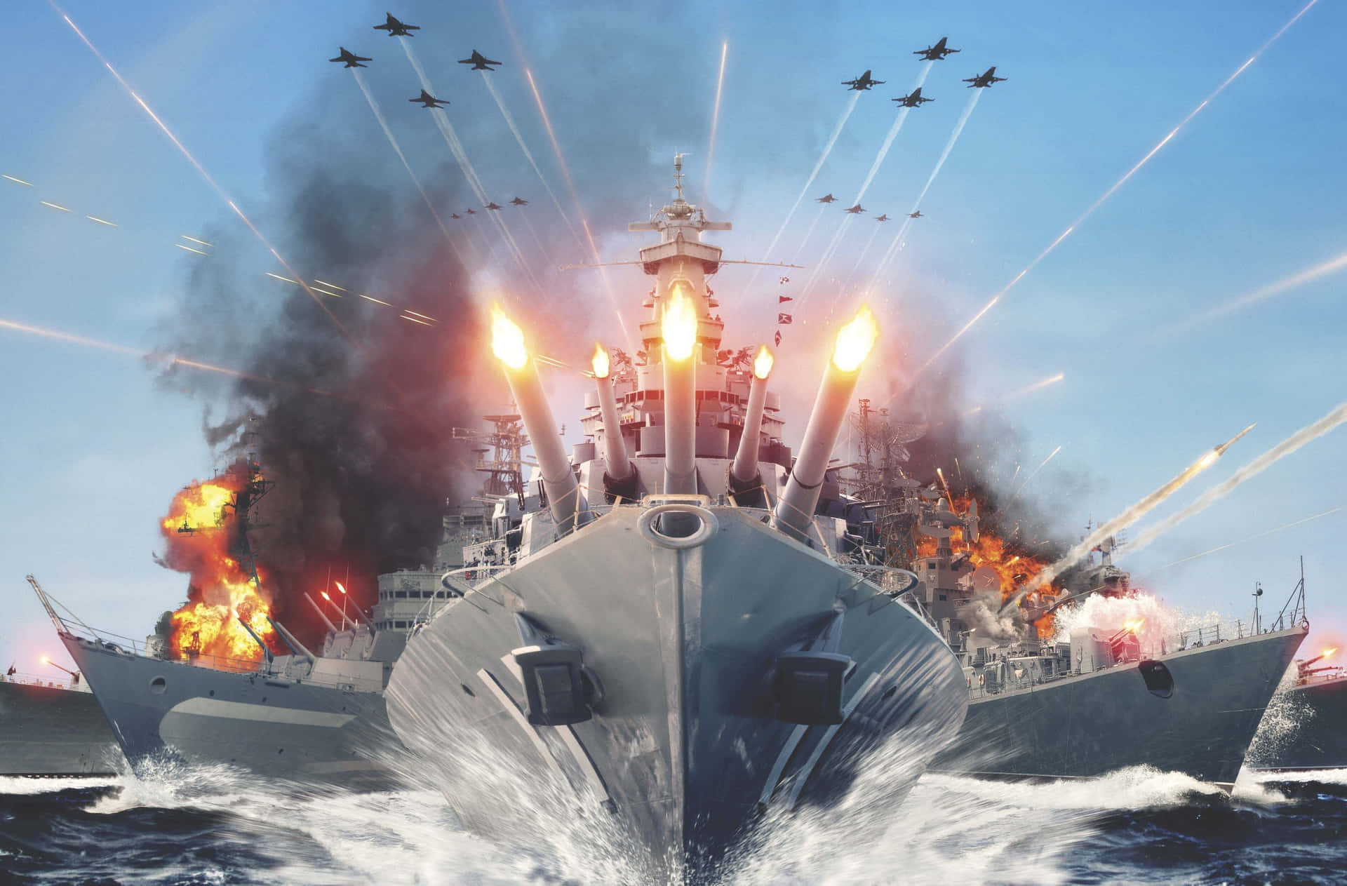 Naval_ Battle_ Engagement Wallpaper