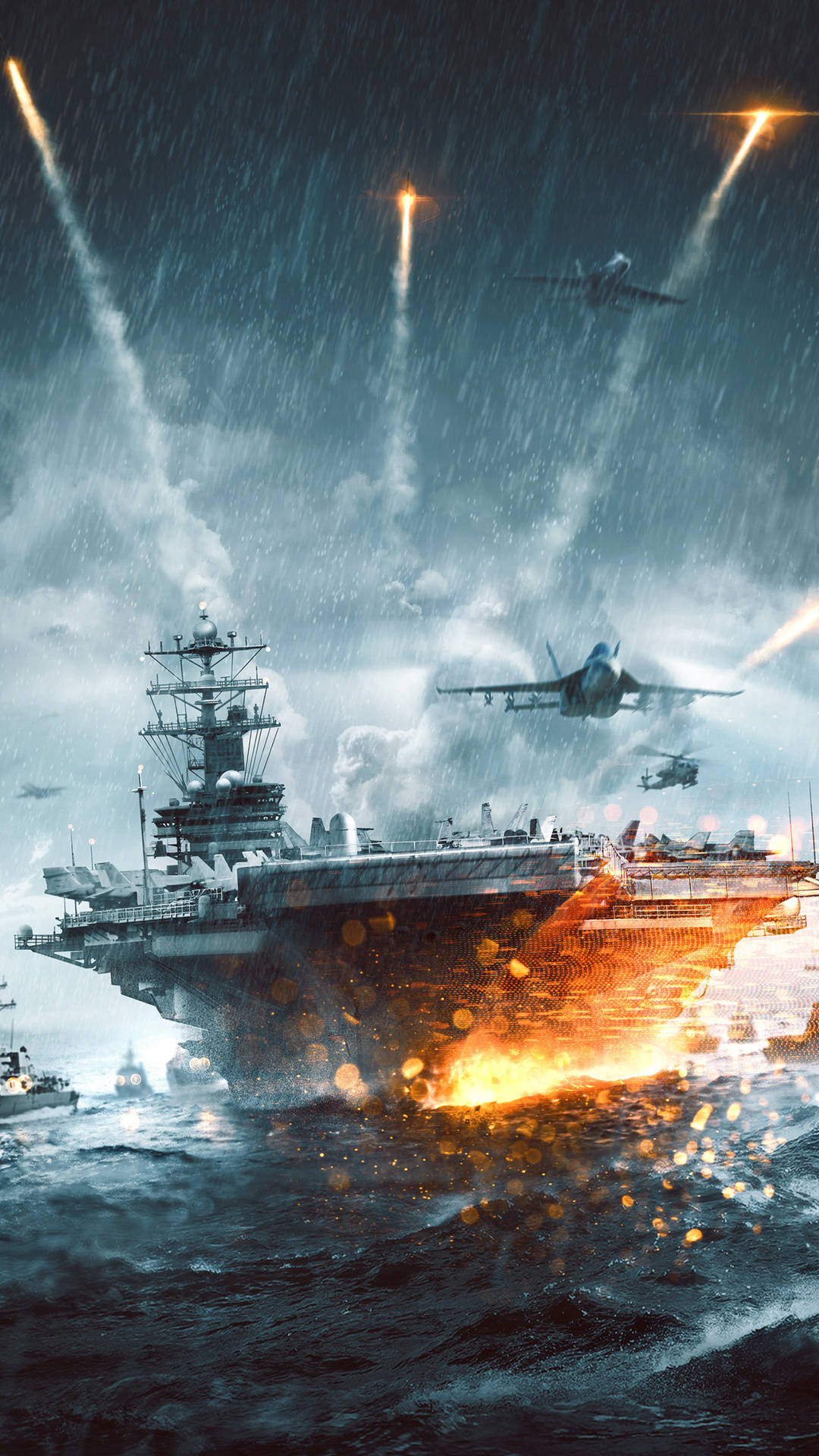 Naval Ship In Battlefield 4 Phone Wallpaper