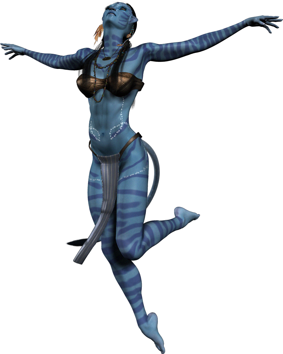 Na'vi Female Dancing Pose Avatar PNG