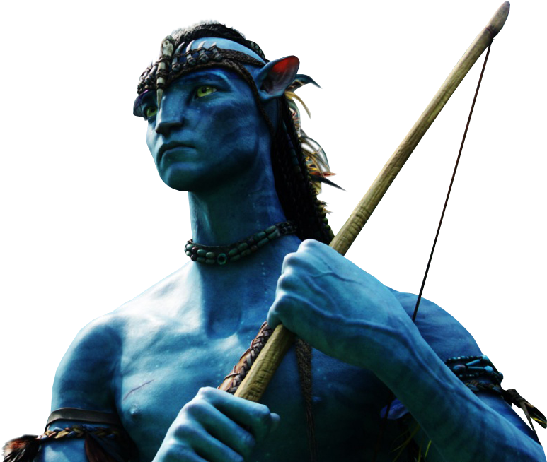 Na'vi_ Hunter_ With_ Bow PNG