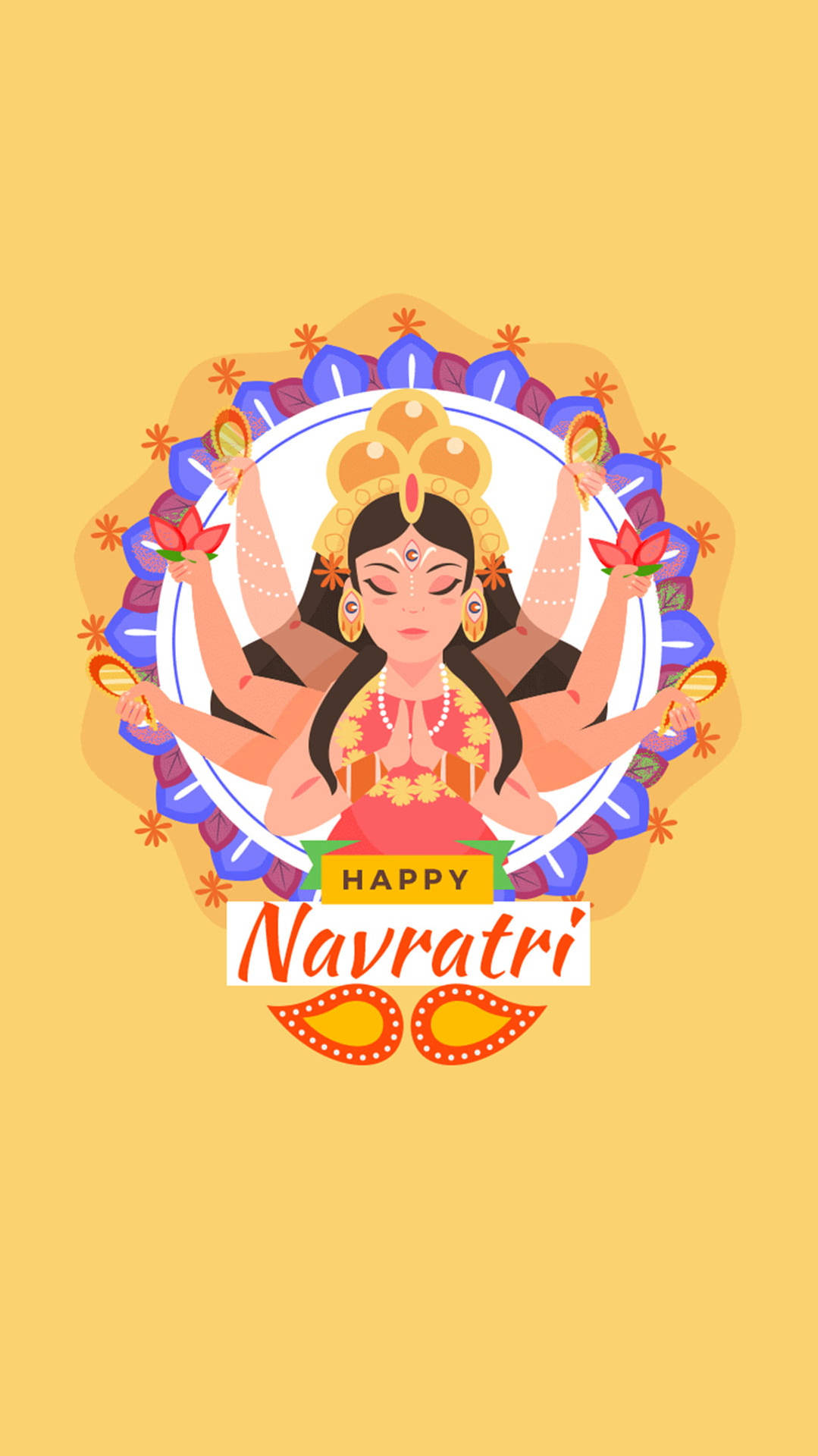 Navratri-firandet För Durga Devi Wallpaper