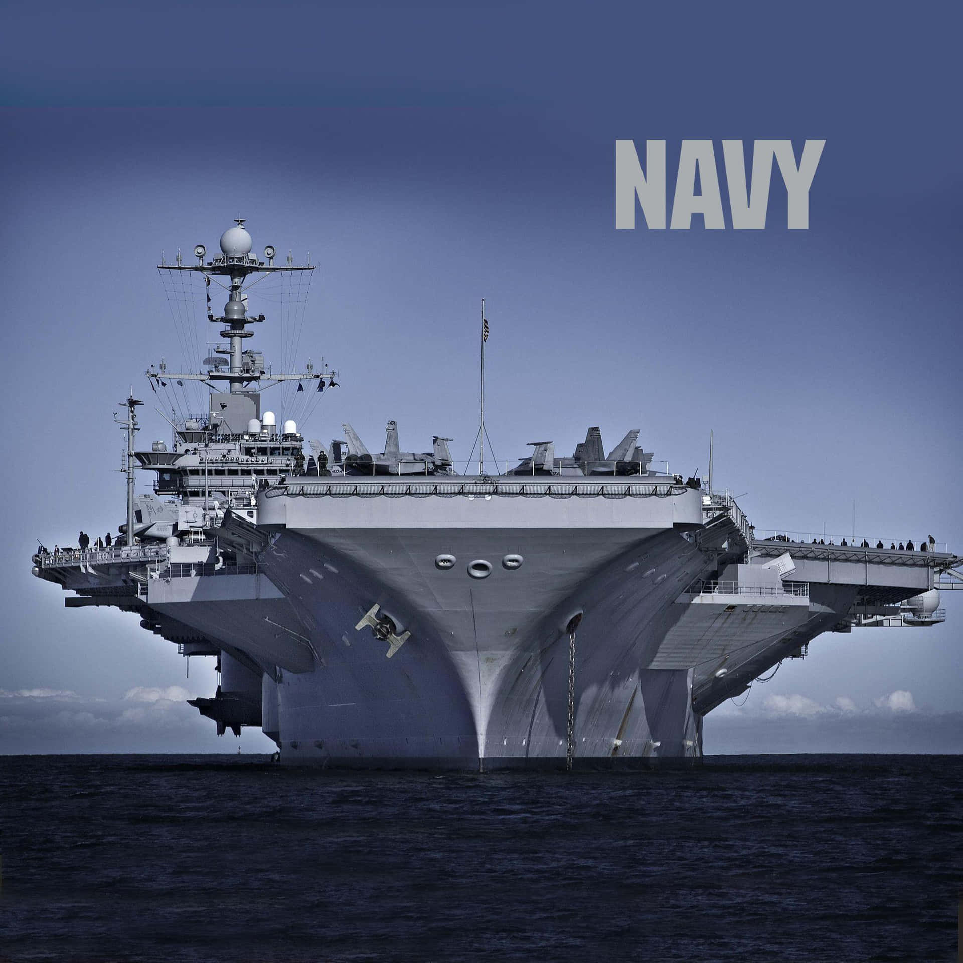 U.S. Navy Warship in Action