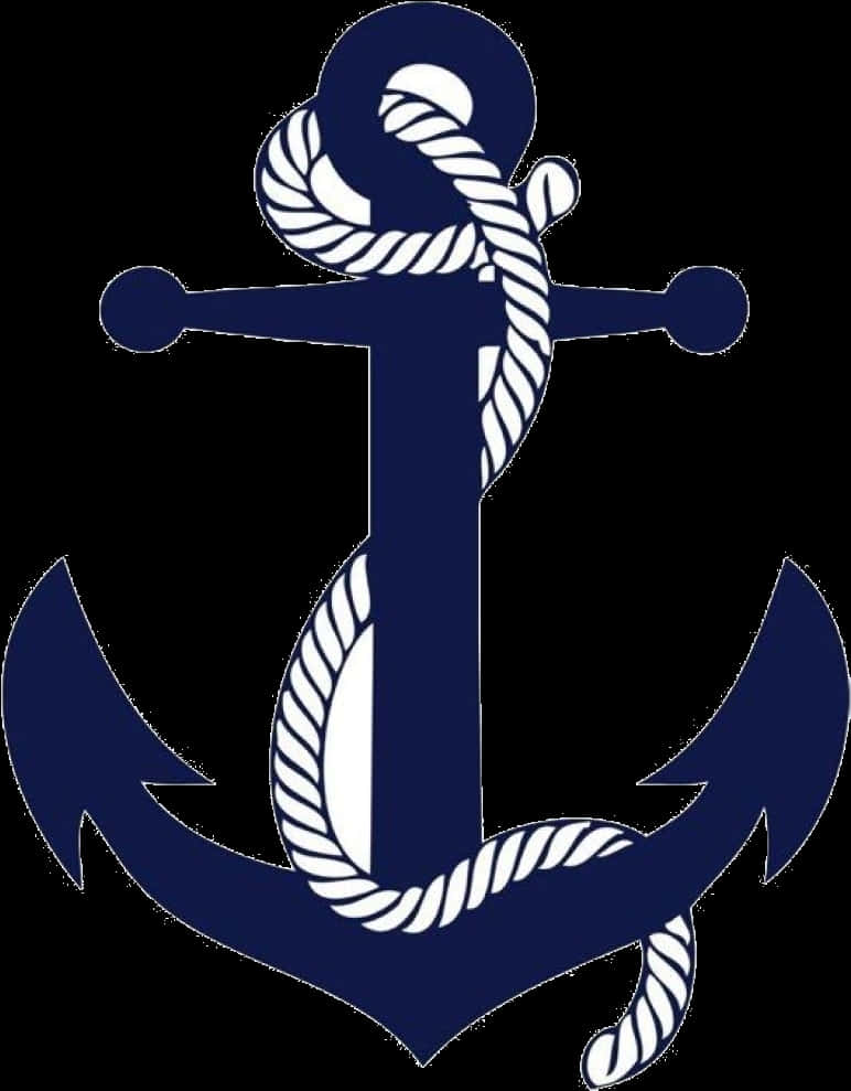 Navy Blue Anchor Graphic PNG