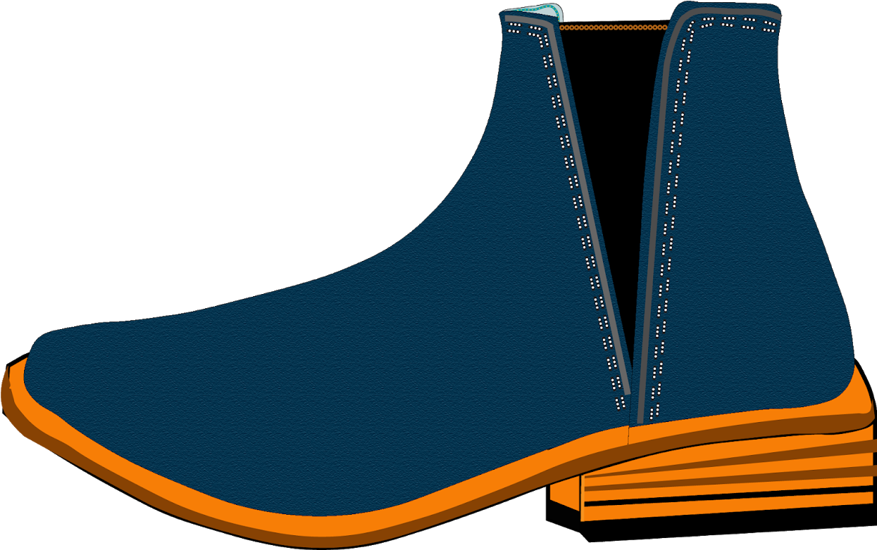 Navy Blue Chelsea Boots Illustration PNG
