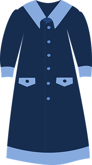 Navy Blue Coat Clipart PNG