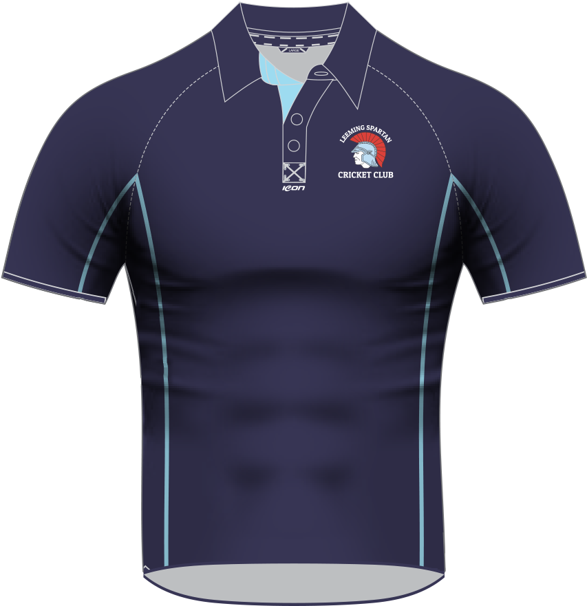Navy Blue Cricket Club Polo Shirt Design PNG