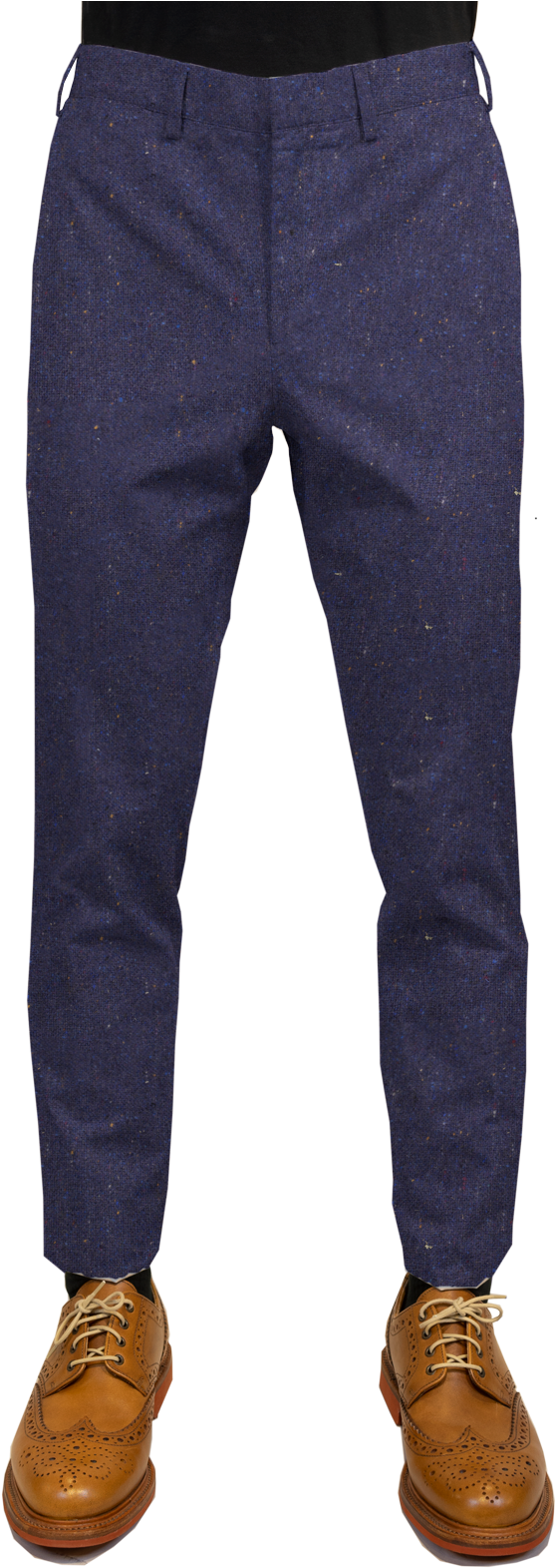 Navy Blue Dress Pantswith Brown Shoes PNG