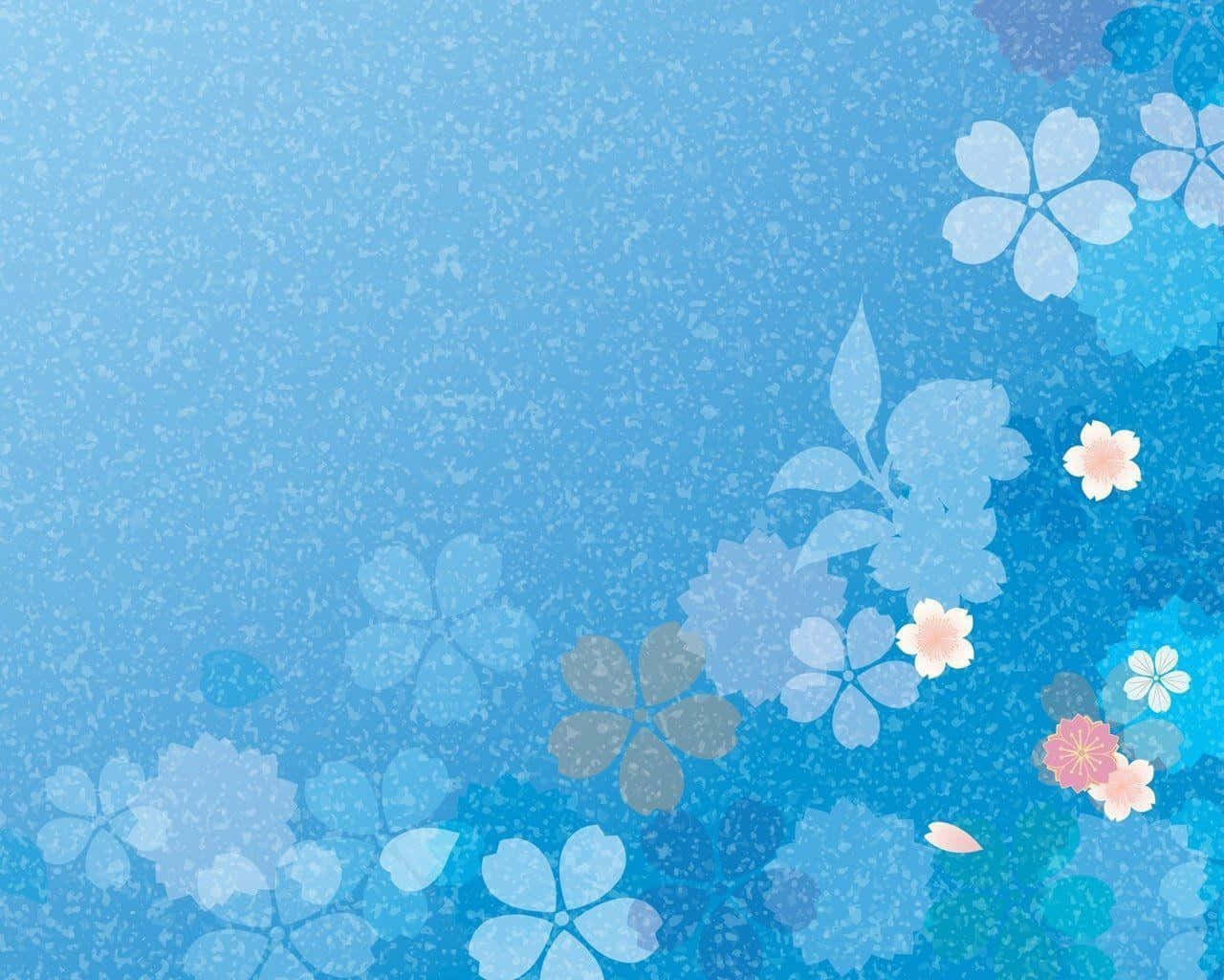 Navy Blue Floral Background Wallpaper