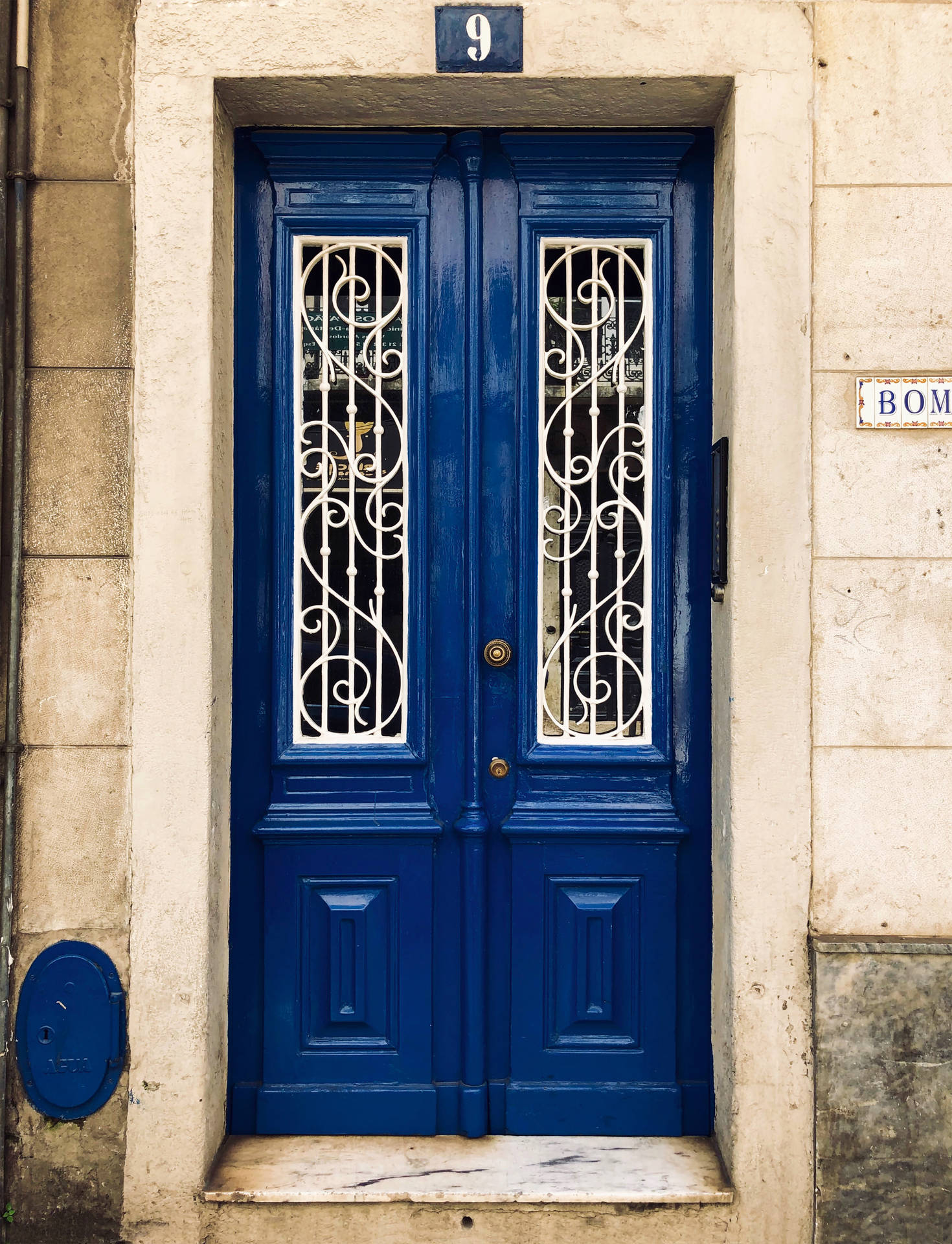 Navy Blue Front Door
