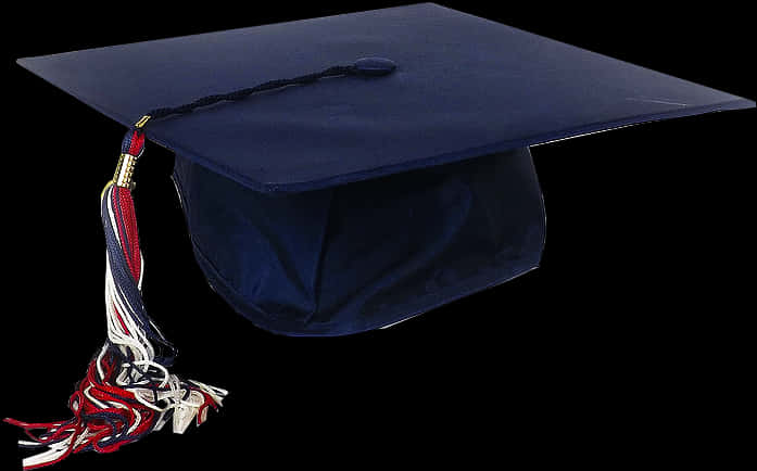 Download Navy Blue Graduation Capwith Tassel | Wallpapers.com