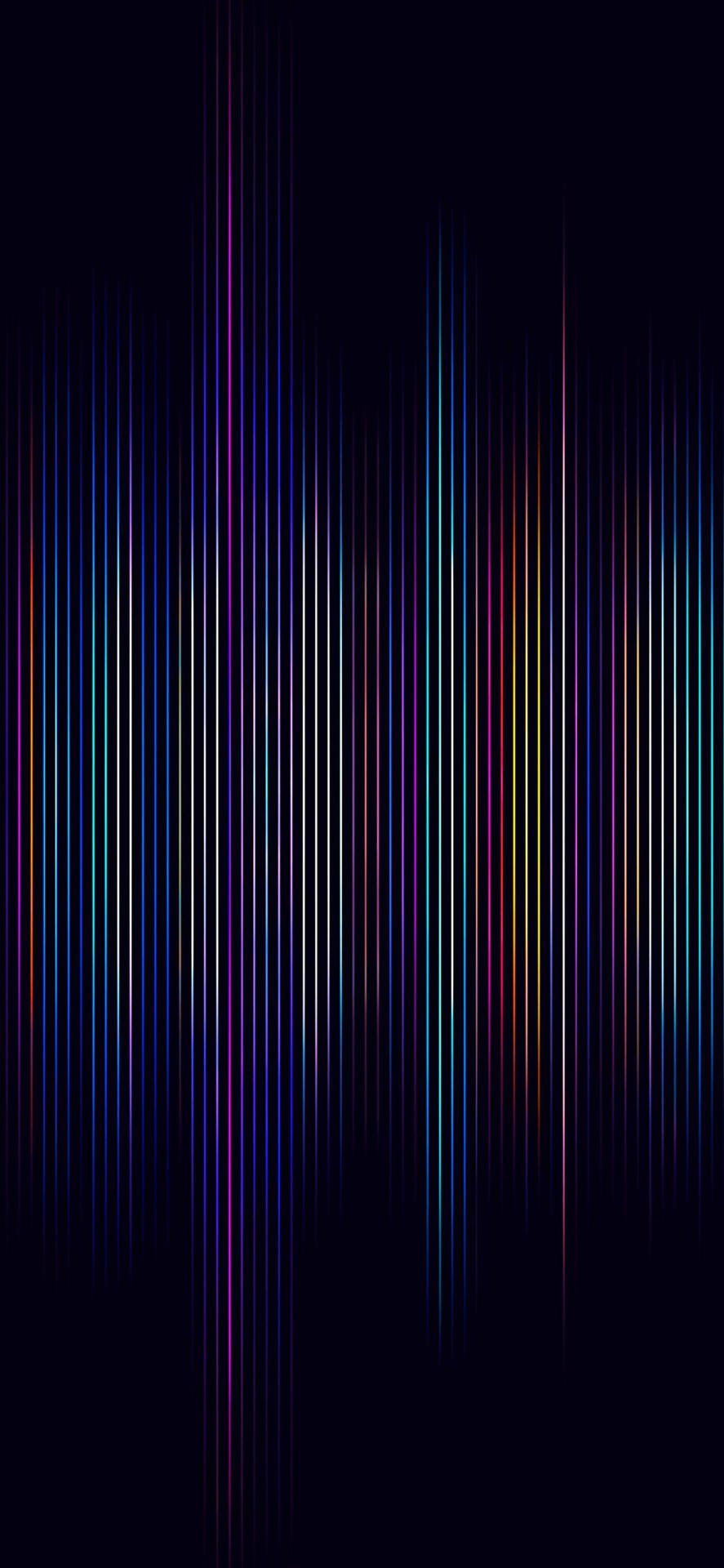 Et farverigt bølgemønster på en sort baggrund Wallpaper