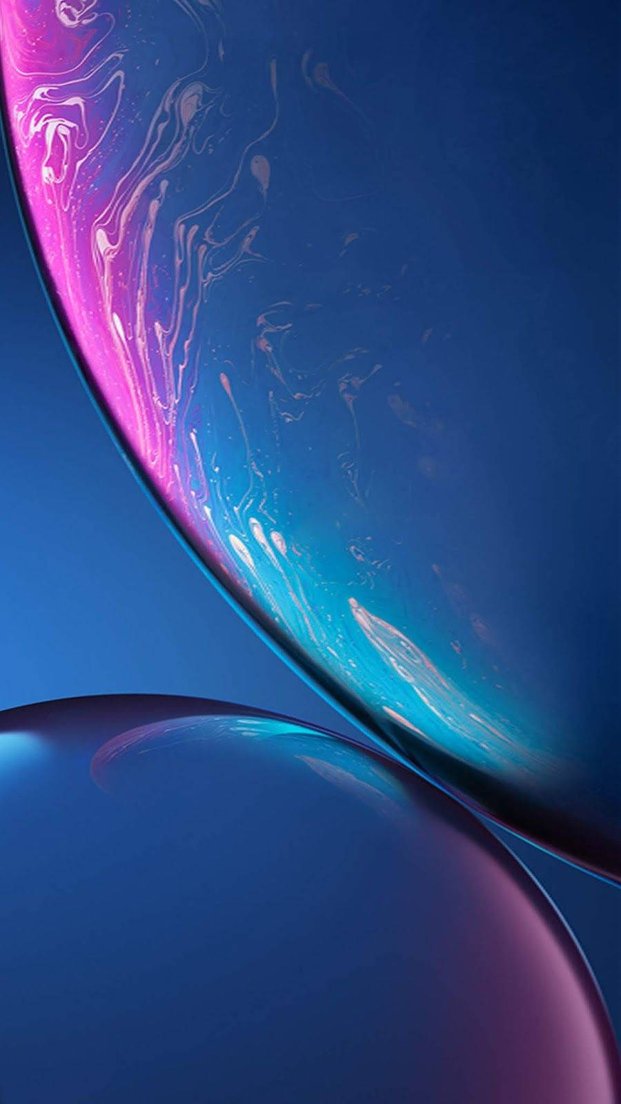 Einblaues Und Violettes Iphone Xr Mit Einem Blauen Und Violetten Hintergrund Wallpaper