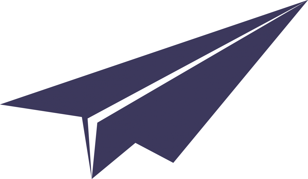Navy Blue Paper Plane Graphic PNG