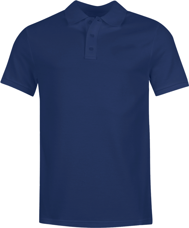 Navy Blue Polo Shirt Template PNG