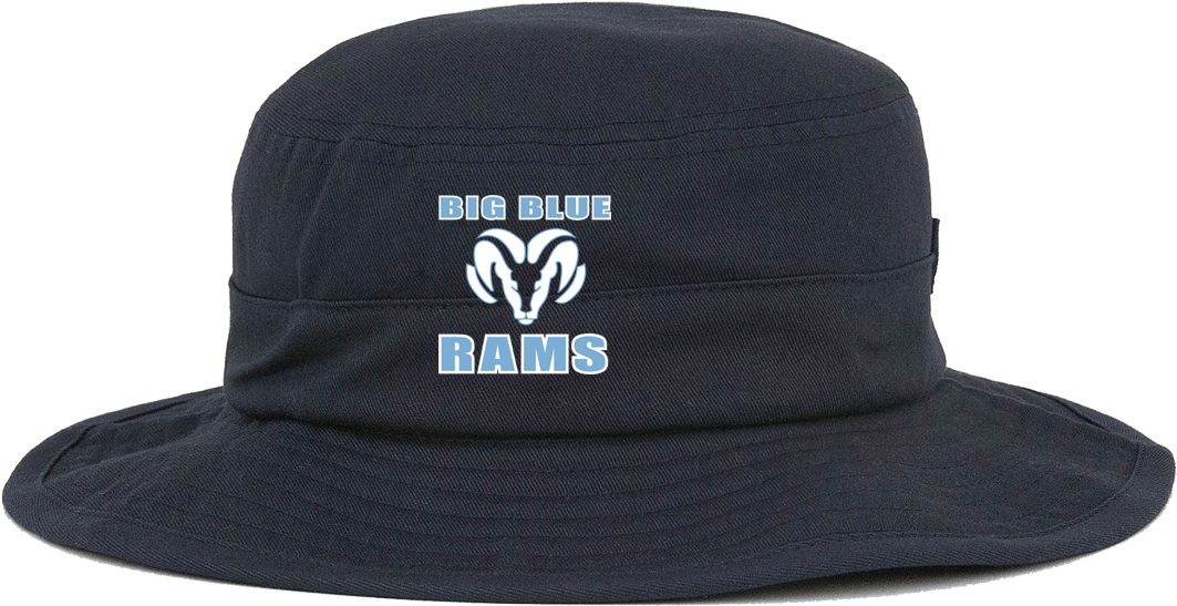 Navy Blue Rams Bucket Hat PNG