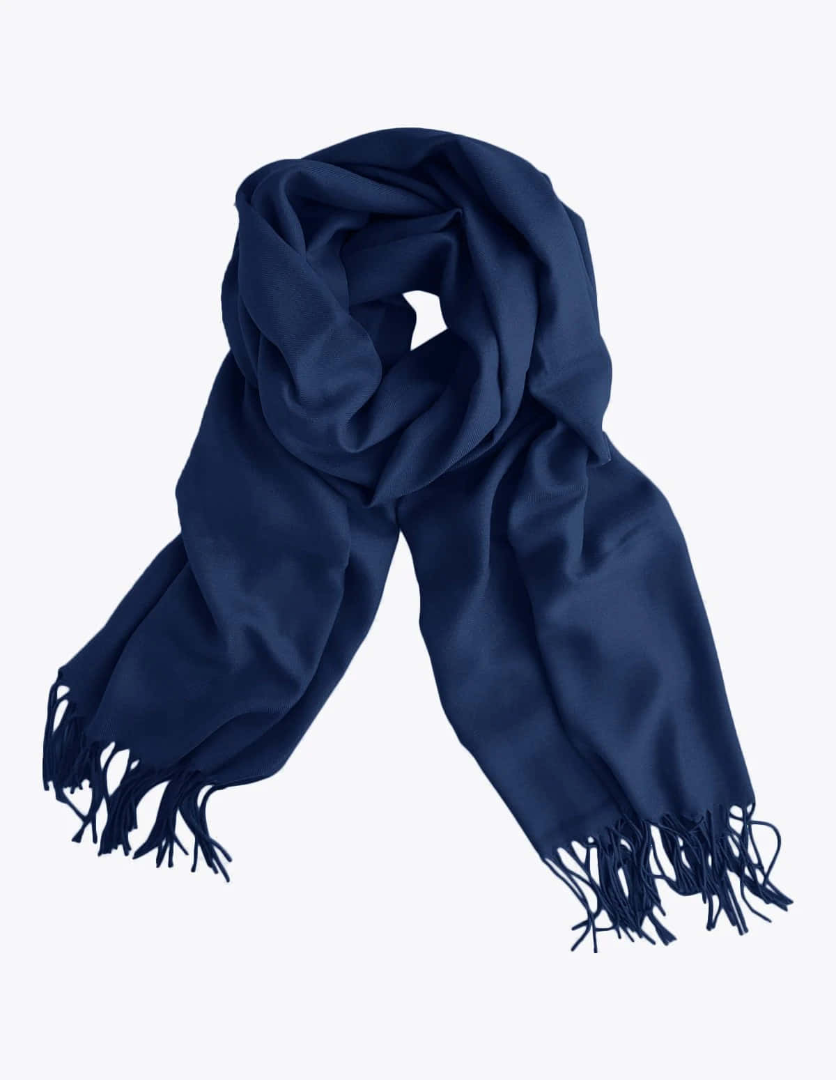 Navy Blue Scarf Against a Classic White Background Wallpaper