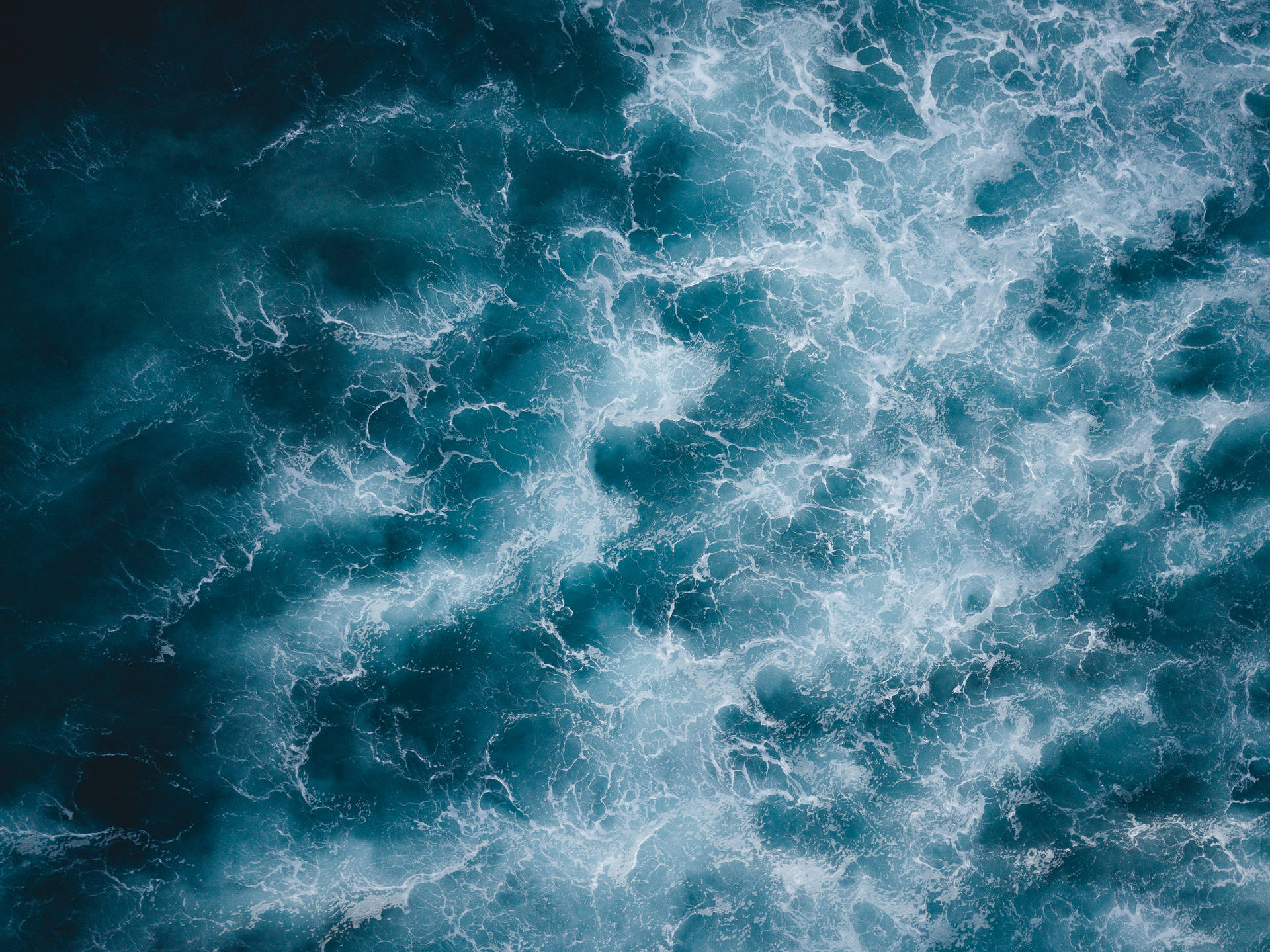 Navy Blue Sea Waves Wallpaper