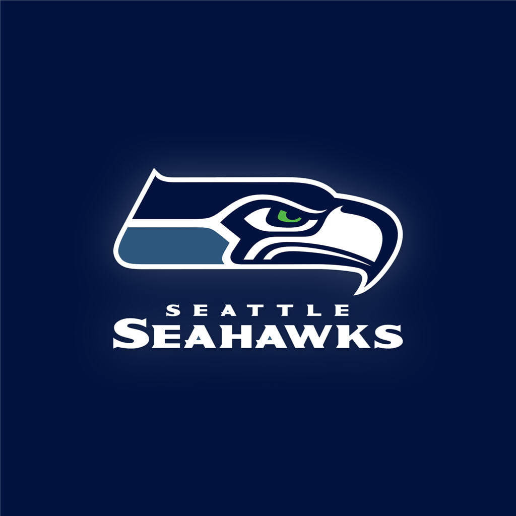 Marinblåseattle Seahawks-logotypen. Wallpaper
