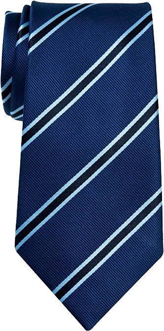 Navy Blue Striped Tie PNG