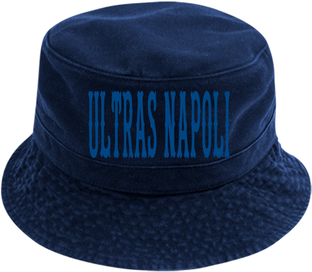 Navy Blue Ultras Napoli Bucket Hat PNG