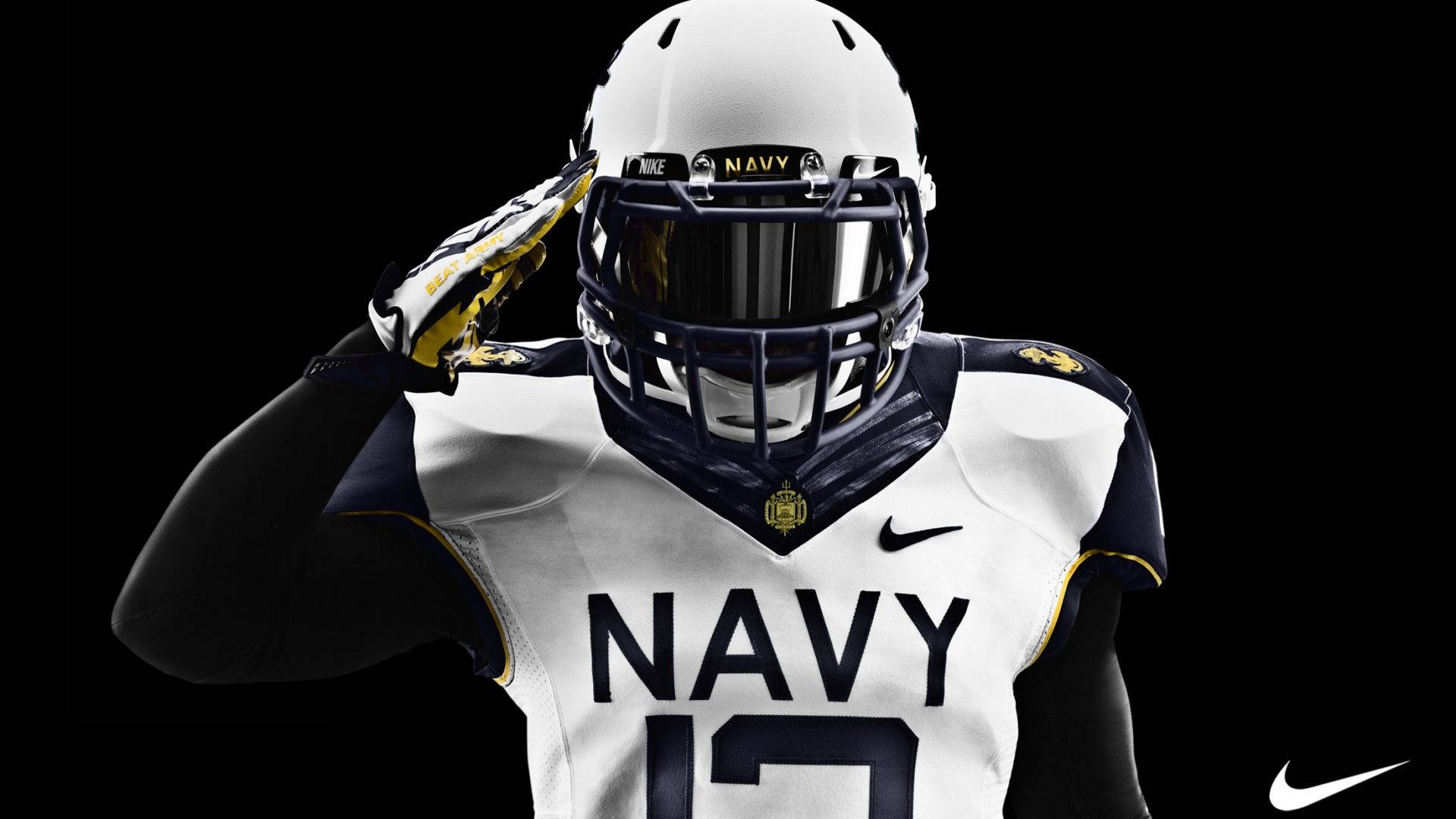 Navy College Football Player Wallpaper