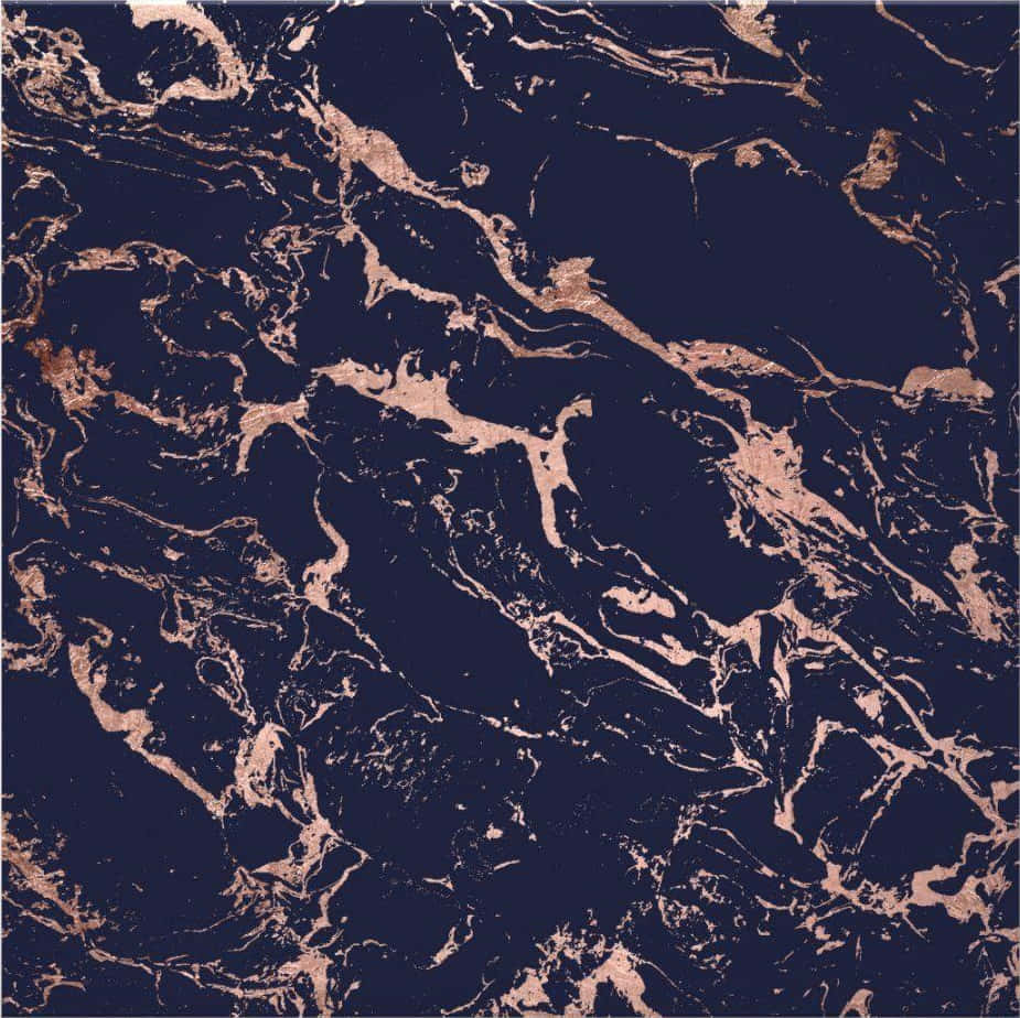 Navy Gold Marble Texture Wallpaper