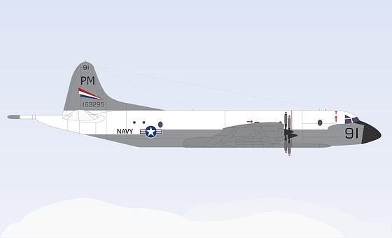 Navy Patrol Aircraft Side Profile PNG