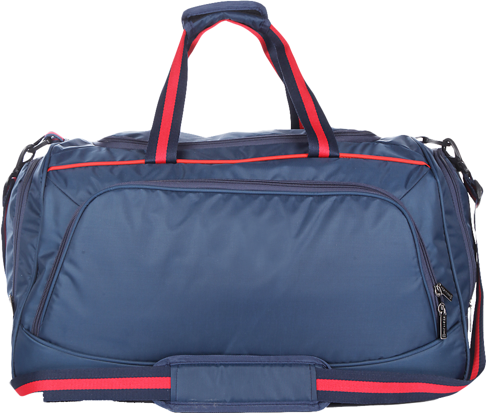 Navy Red Travel Duffel Bag PNG